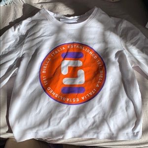 long sleeved cropped Fila shirt